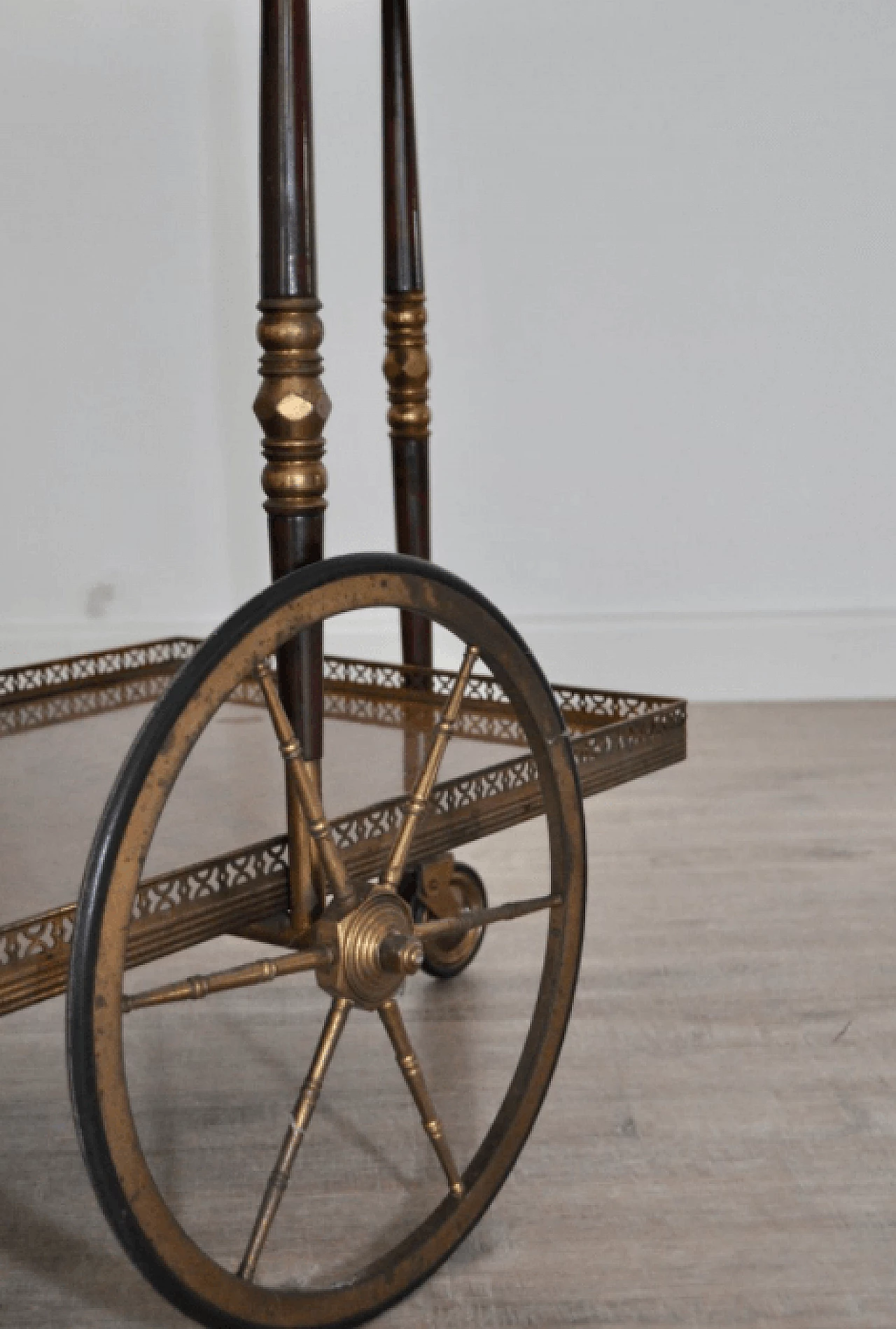 Mahogany and brass trolley, 1950s 1373173