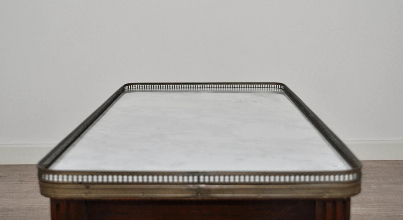 Tavolino con piano in marmo di Carrara, fine '800 1373191