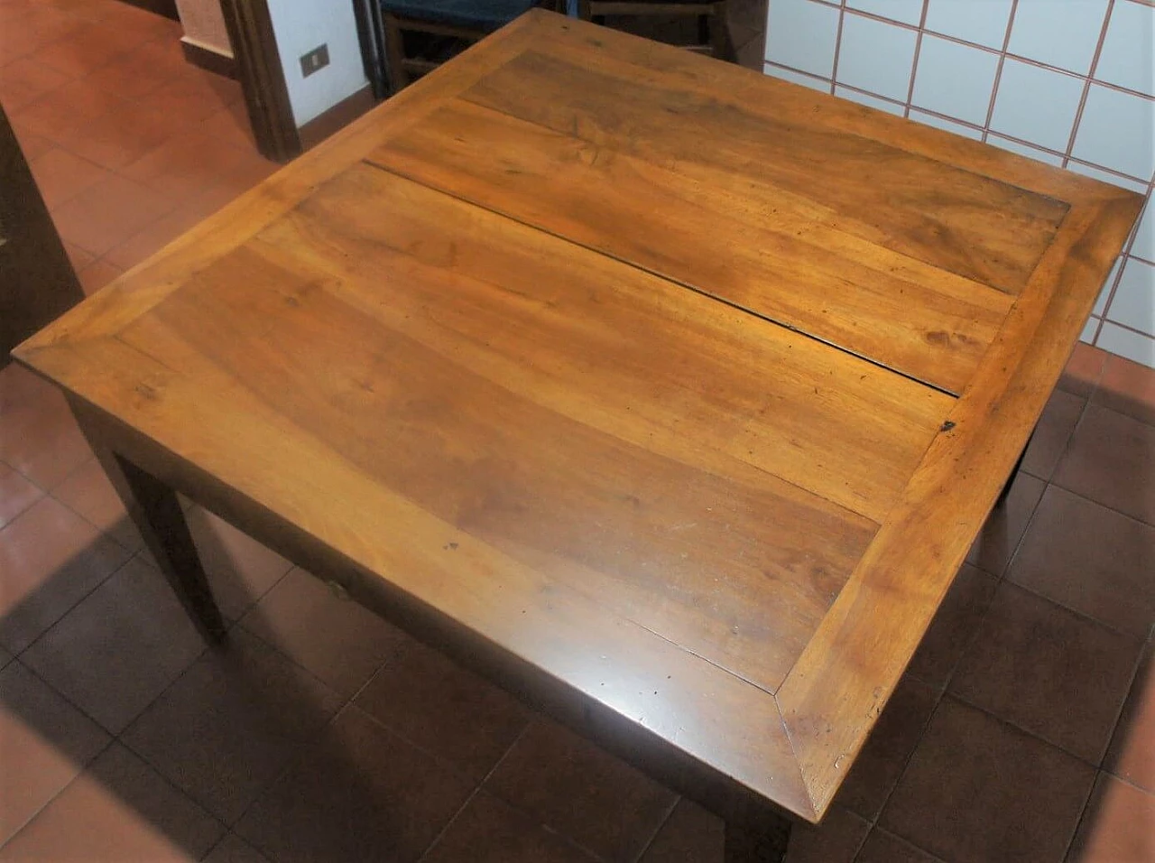 Square wooden kitchen table, early 19th century 1373292