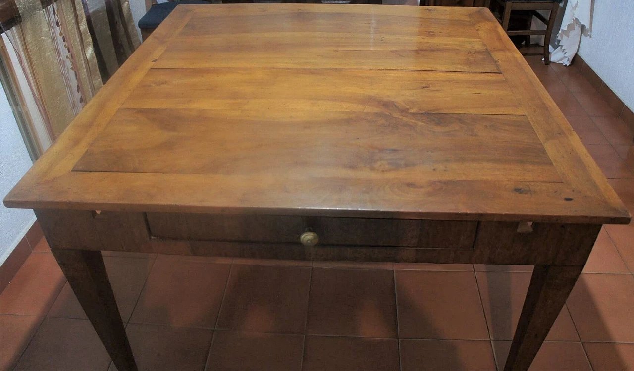Square wooden kitchen table, early 19th century 1373293