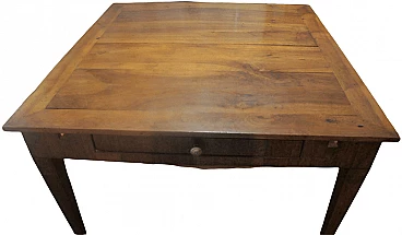 Square wooden kitchen table, early 19th century
