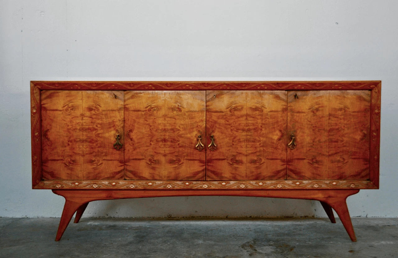 Coppia di credenze in ciliegio e noce, anni '50 1373435