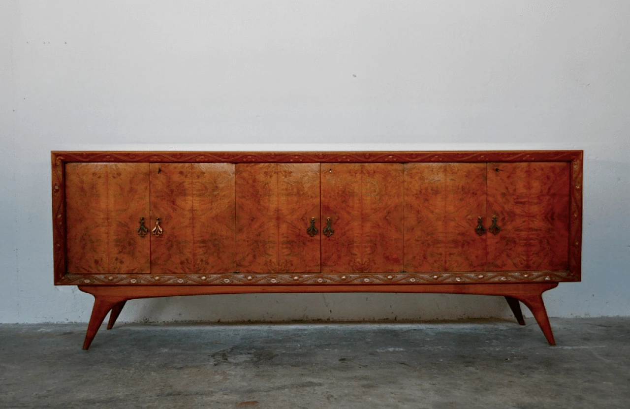 Coppia di credenze in ciliegio e noce, anni '50 1373438