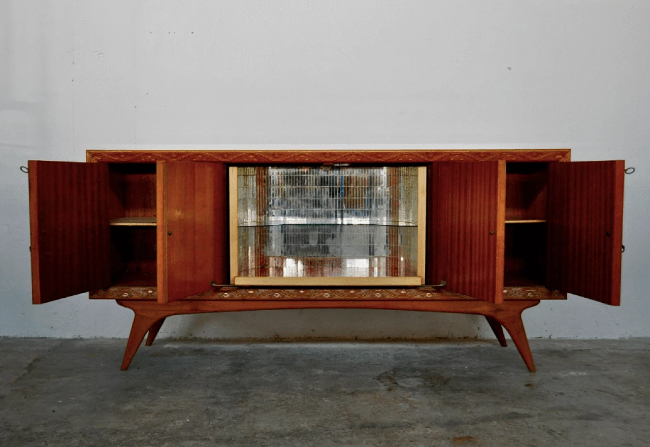 Coppia di credenze in ciliegio e noce, anni '50 1373439