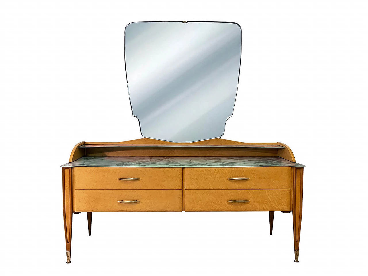 Chest of drawers with mirror in Gio Ponti style, 1950s 1373563