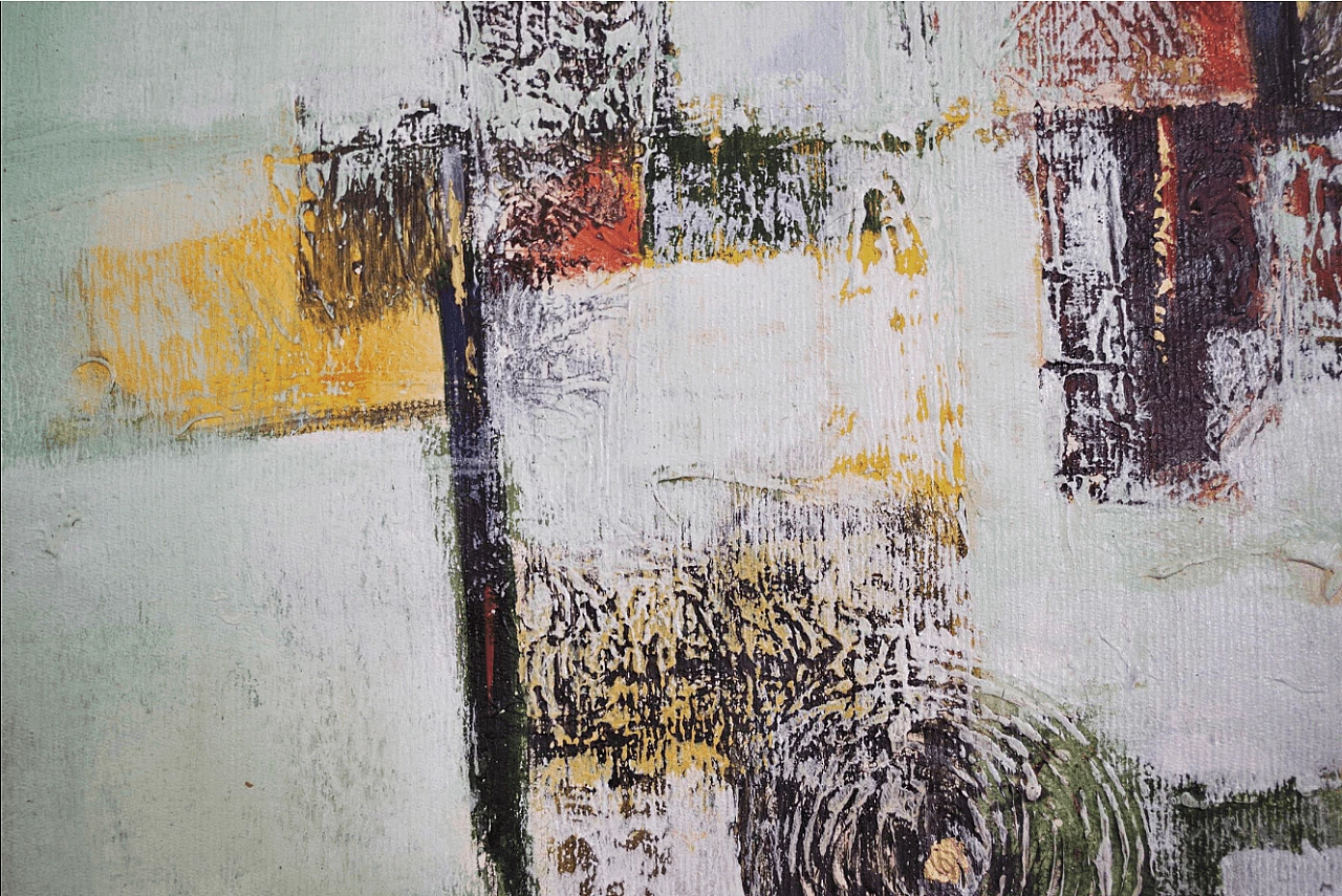 Dipinto astratto su tela, anni 2000 1373705