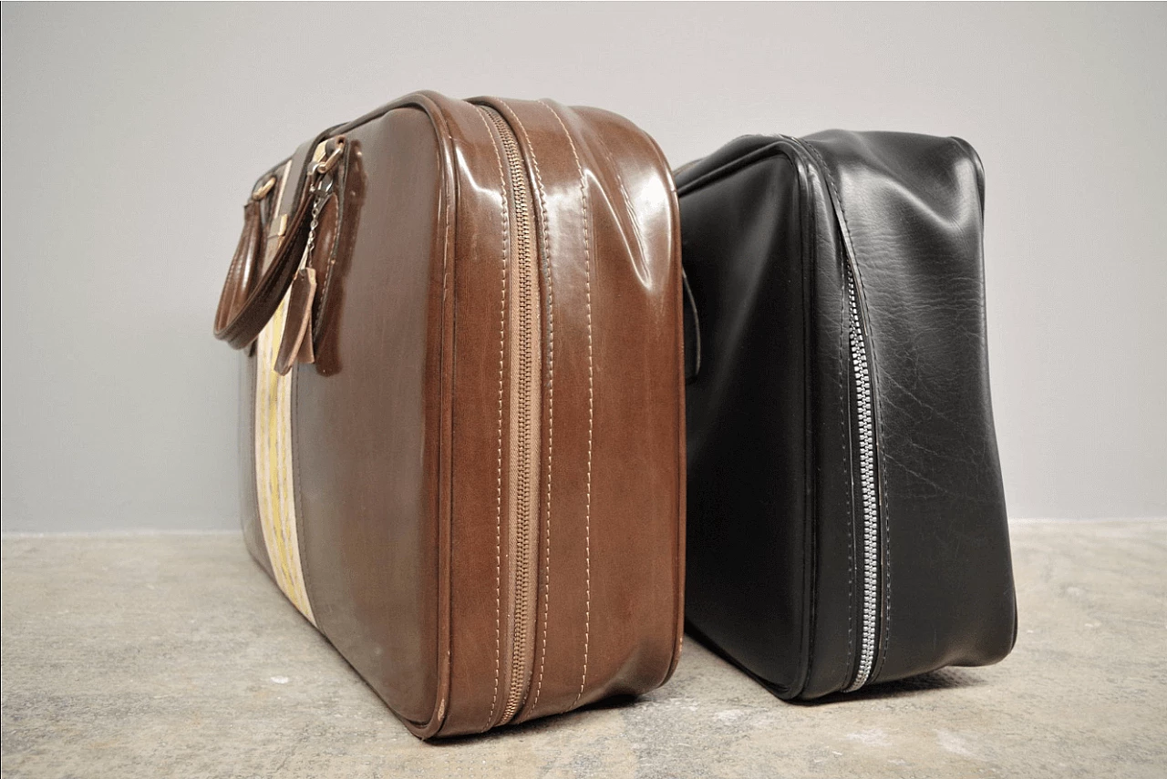 Pair of leather suitcases, 1950s 1373737