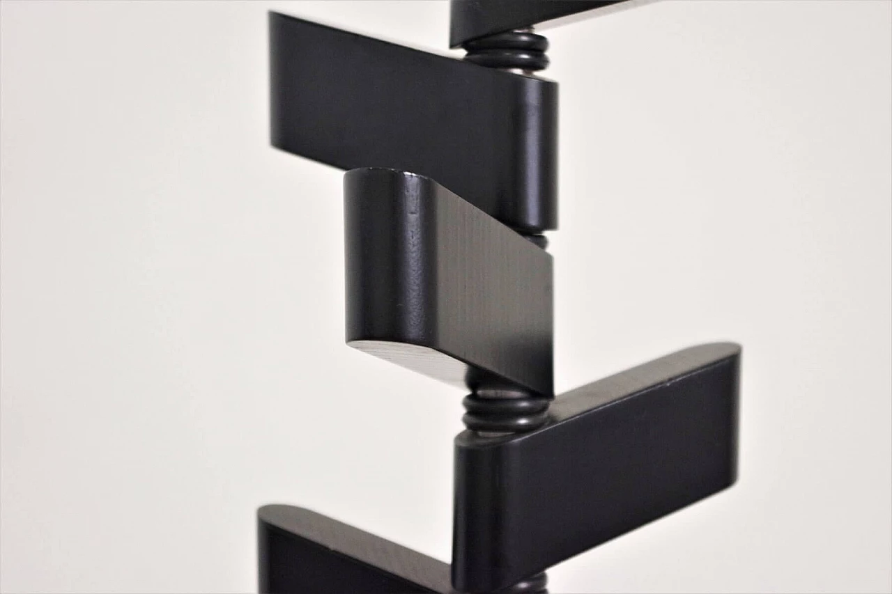 Black wooden coat rack, 1970s 1373984