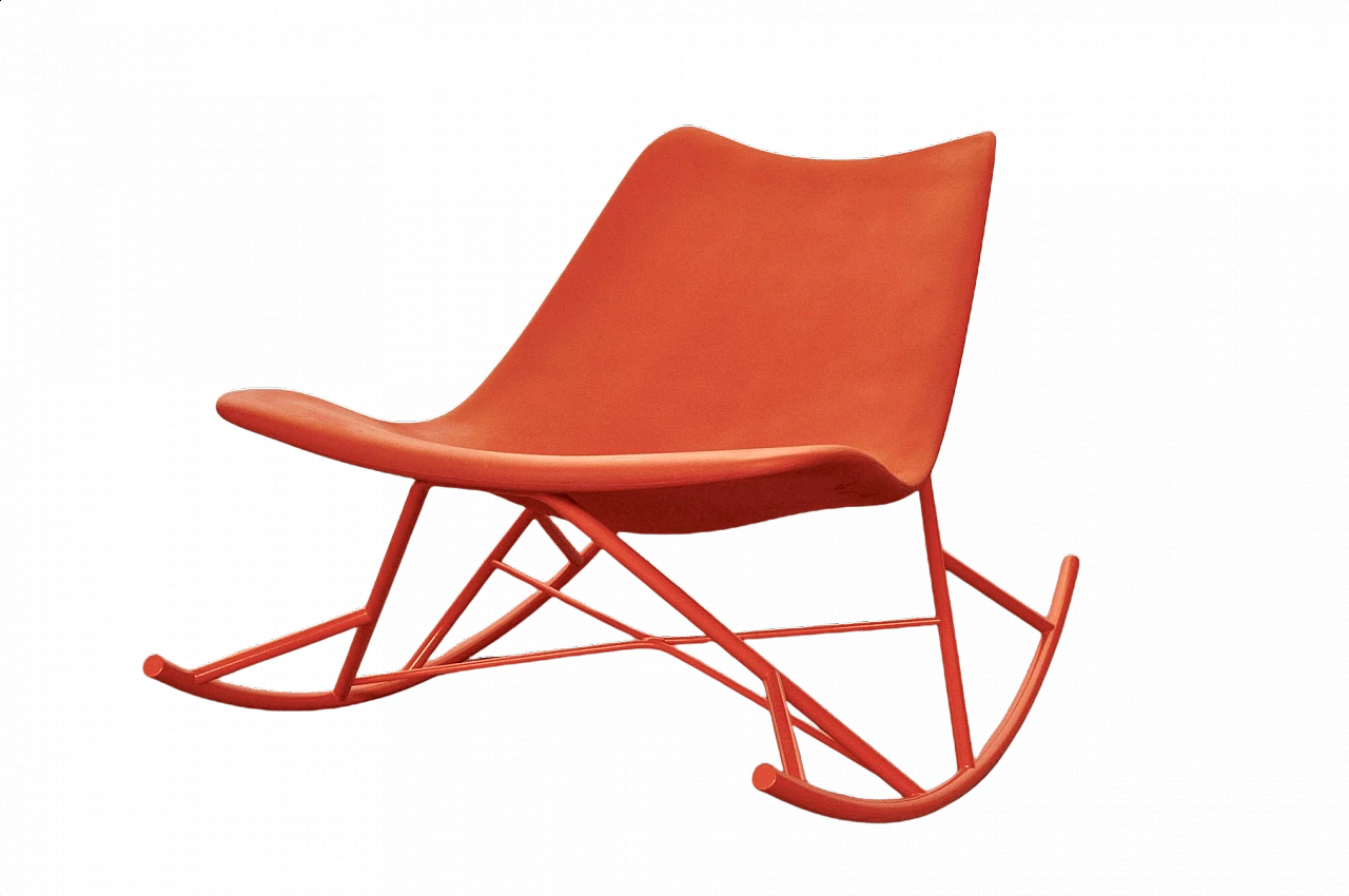 Sedia a dondolo in metallo e poliuretano di Sintesi, anni 2000 1374101