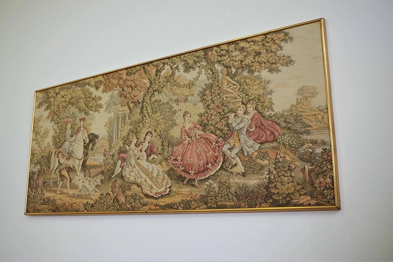 Wall tapestry with gilded frame, 1960s 1374103