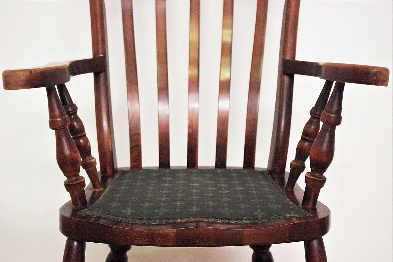 4 sedie da fattoria Windsor in stile vittoriano inglese in faggio, del '900 1374128