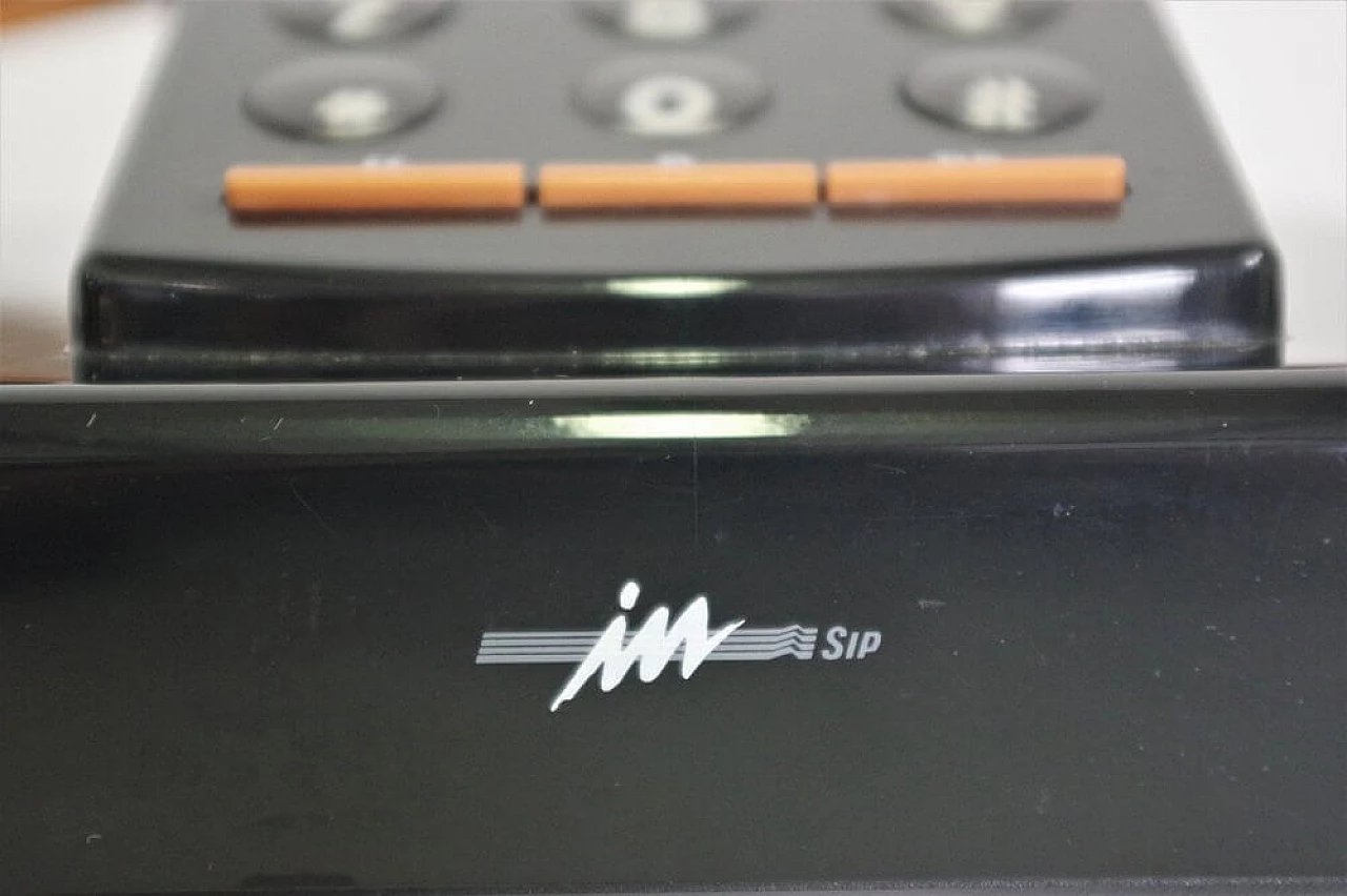 Telefono nero Brondi Excalibur 10 in plastica e gomma, anni '70 1374316