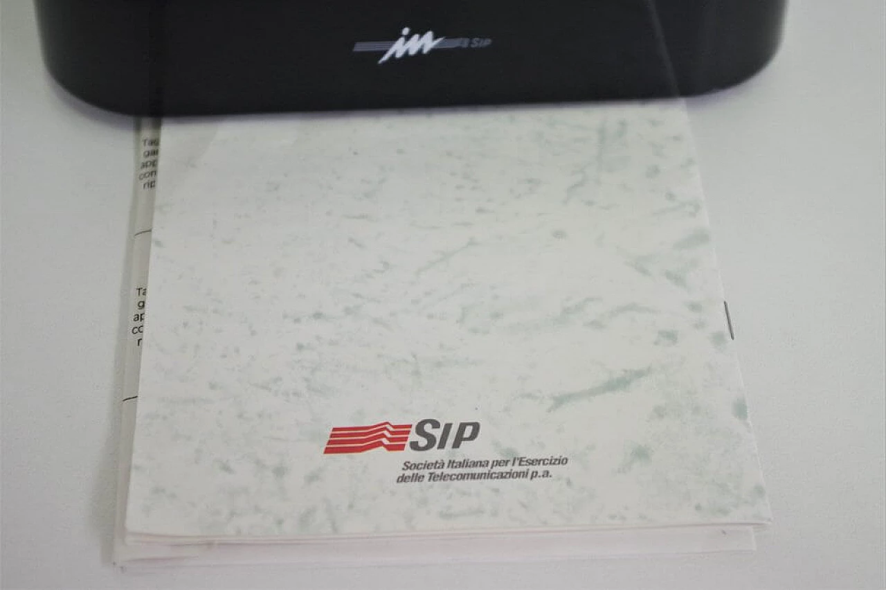 Telefono nero Brondi Excalibur 10 in plastica e gomma, anni '70 1374324