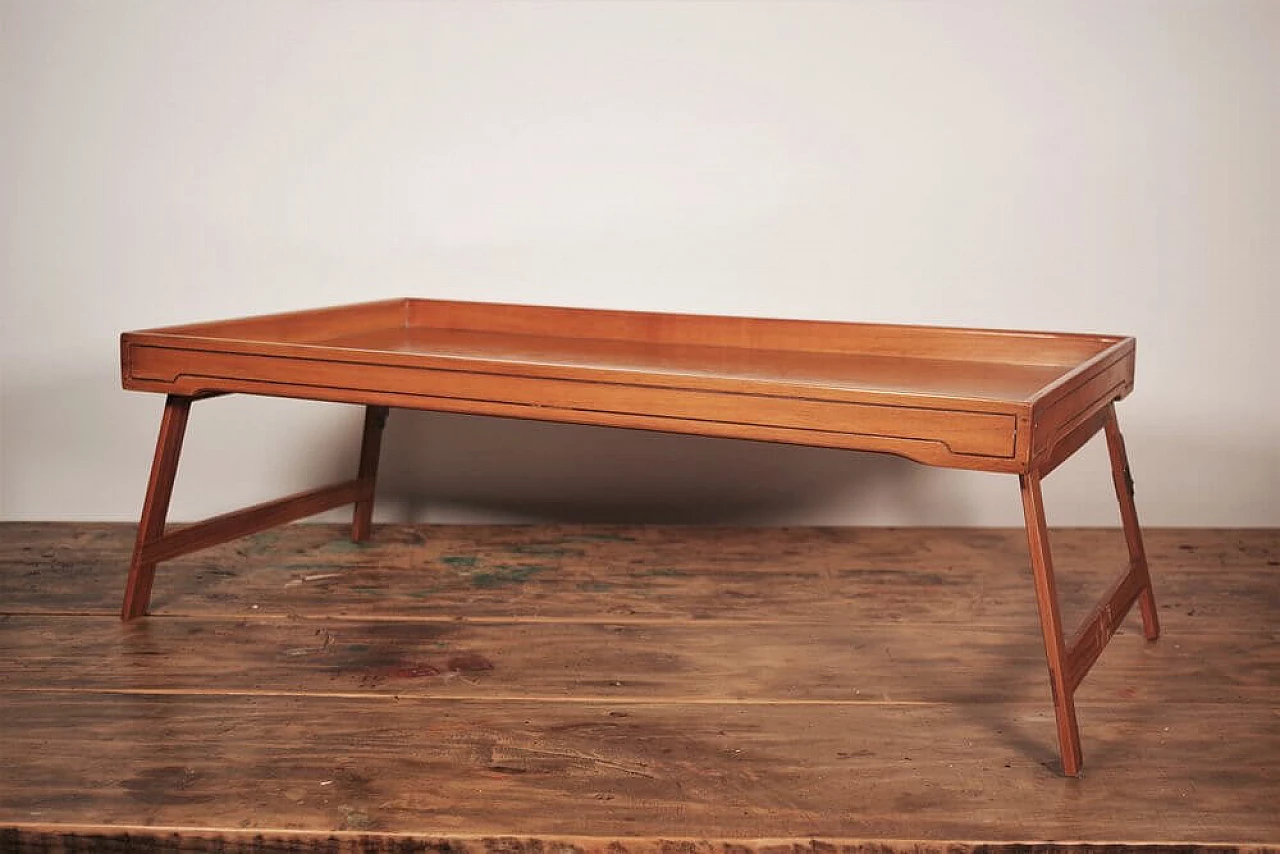 Vassoio da colazione in legno, anni '70 1374593