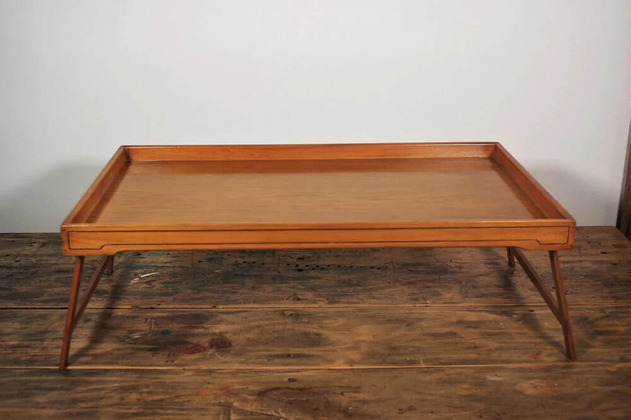 Vassoio da colazione in legno, anni '70 1374594