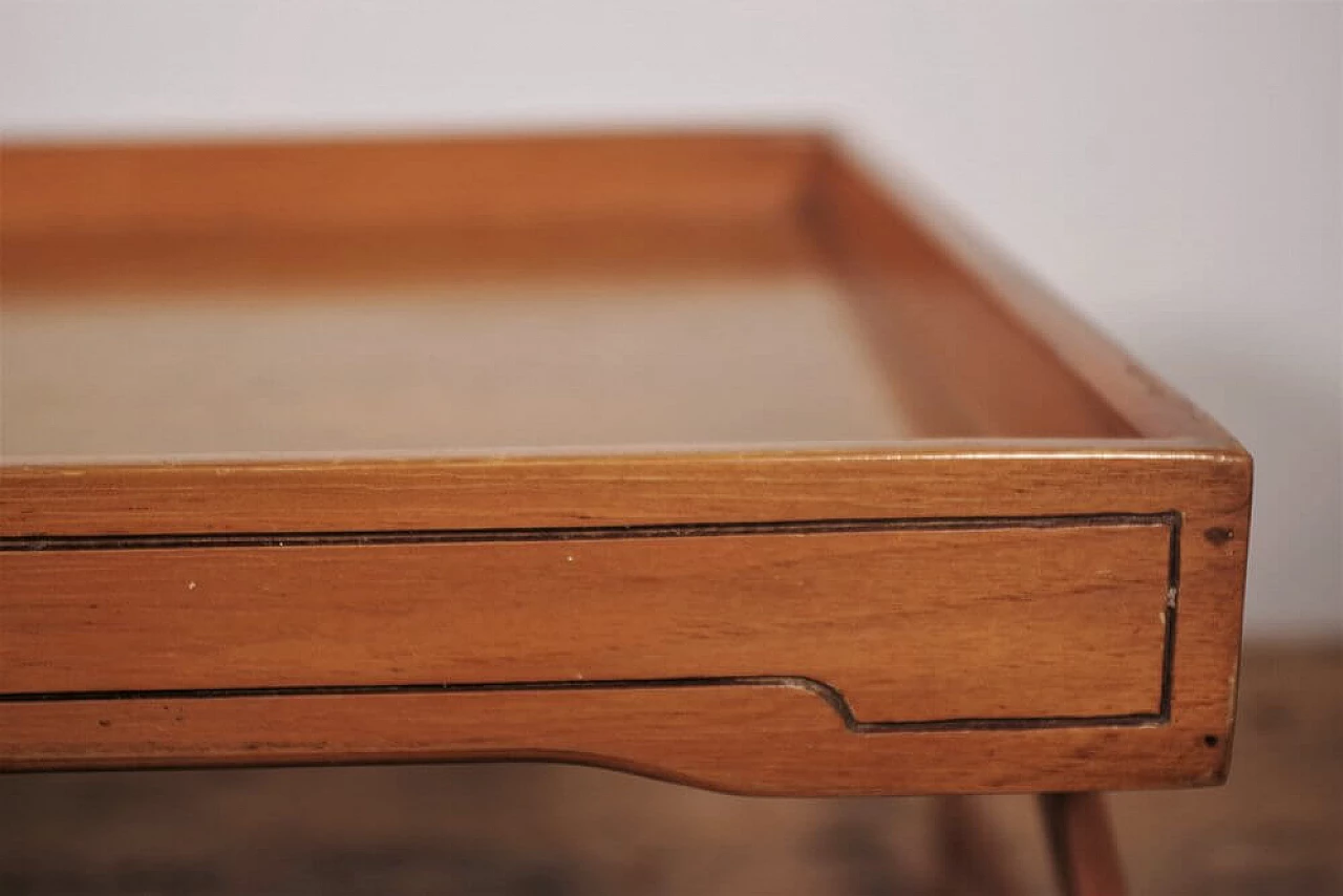 Vassoio da colazione in legno, anni '70 1374599