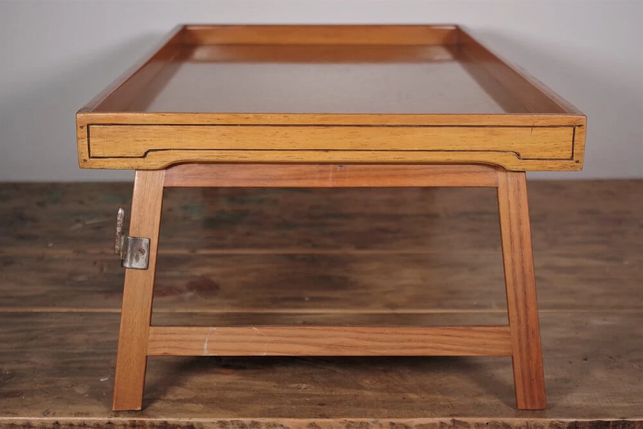 Vassoio da colazione in legno, anni '70 1374602