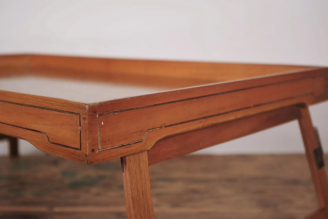 Vassoio da colazione in legno, anni '70 1374603