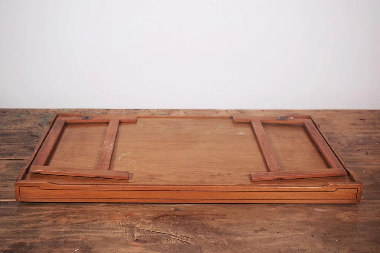 Vassoio da colazione in legno, anni '70 1374606