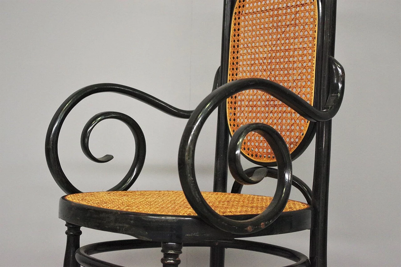 6 Thonet chairs in curved beech and Vienna straw, 1980s 1374627