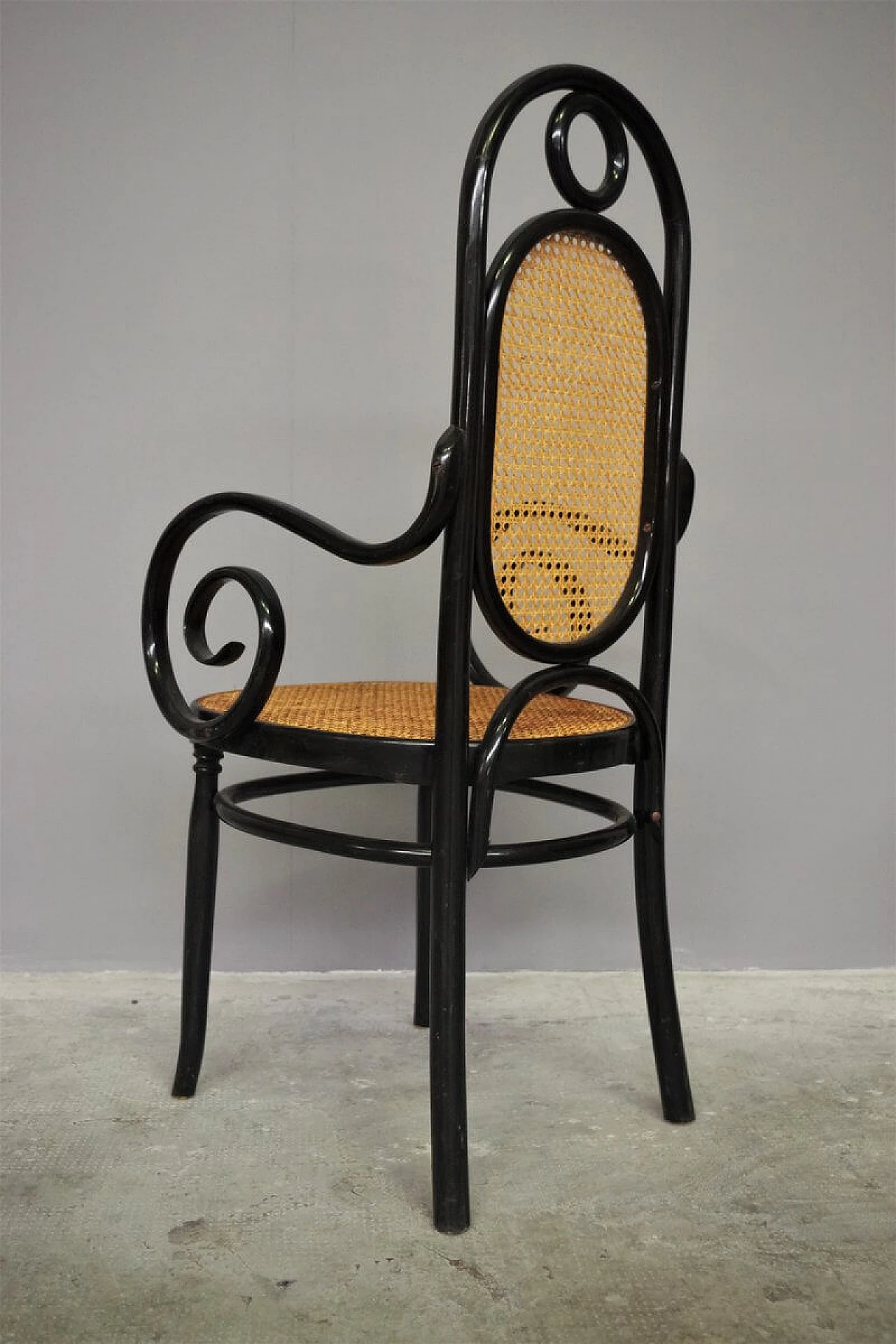 6 Thonet chairs in curved beech and Vienna straw, 1980s 1374628