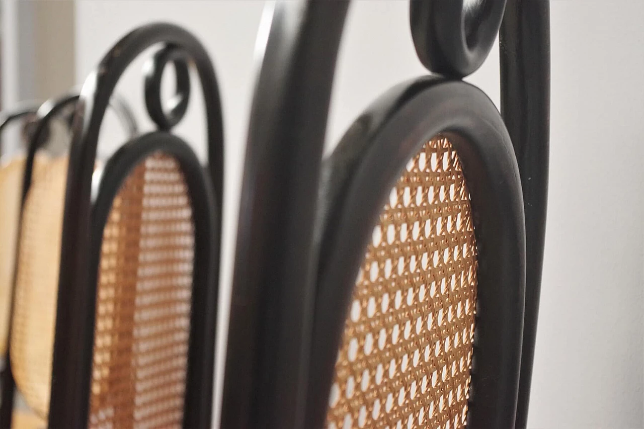 6 Thonet chairs in curved beech and Vienna straw, 1980s 1374655