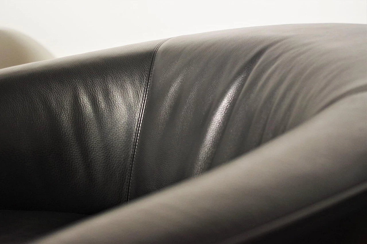 4 poltrone Liz di Natuzzi in pelle nera, anni 2000 1374747