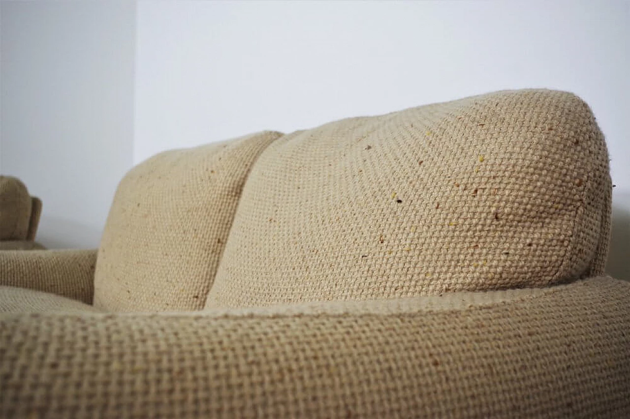 Coppia di divani in lana con poltrona di Busnelli, anni '70 1374800