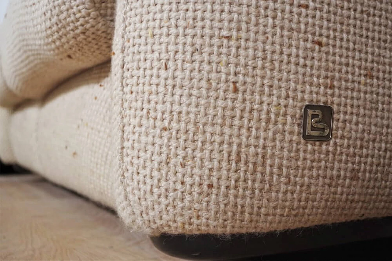 Coppia di divani in lana con poltrona di Busnelli, anni '70 1374801