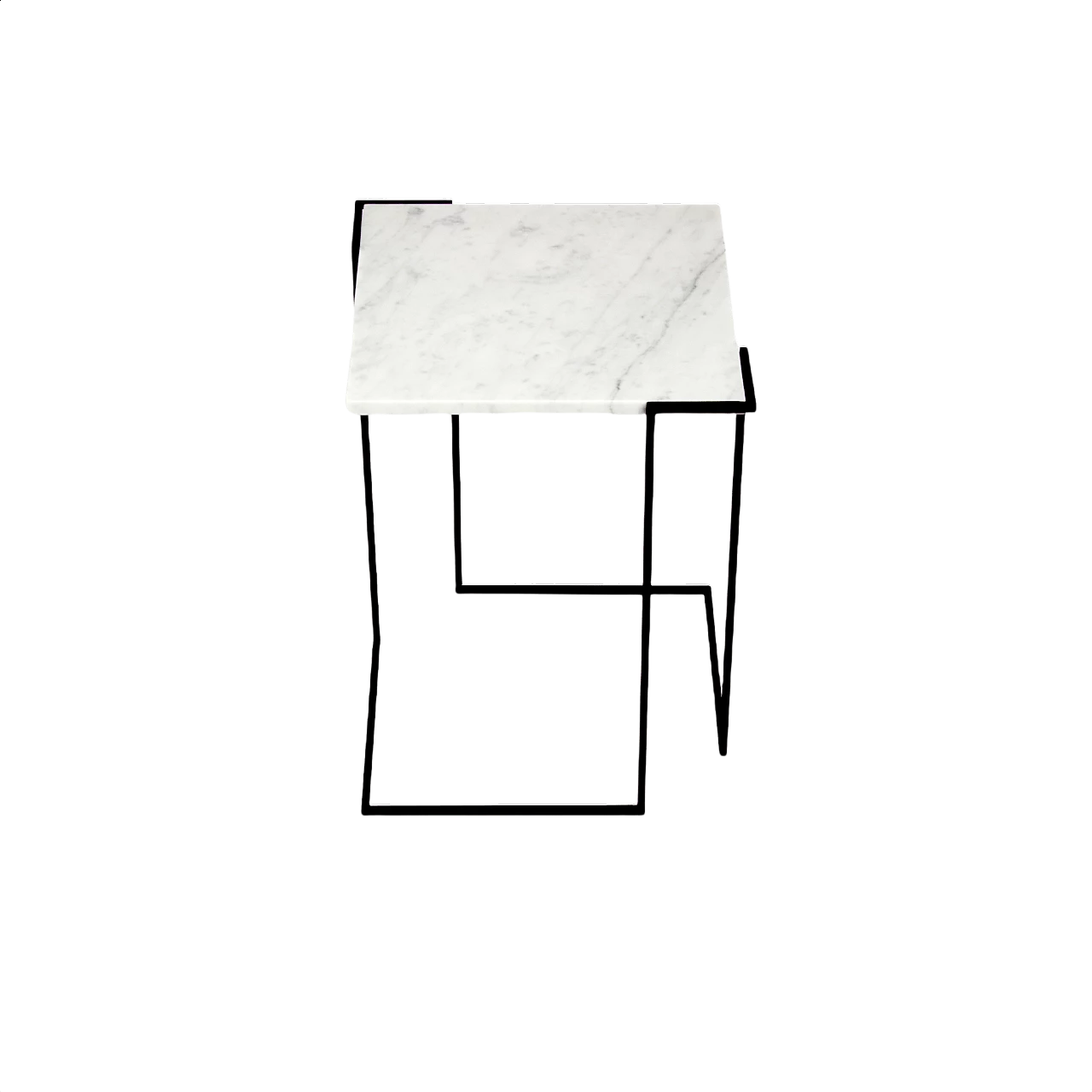 Tavolino da salotto GravitY in marmo bianco di Carrara 1374842