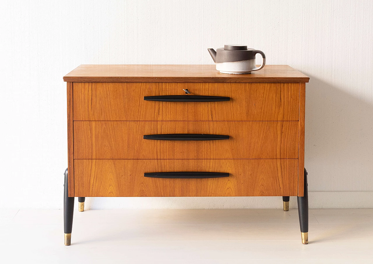 Swedish teak chest of drawers by Bröderna Gustafssons for Träindustri, 1950s 1374843