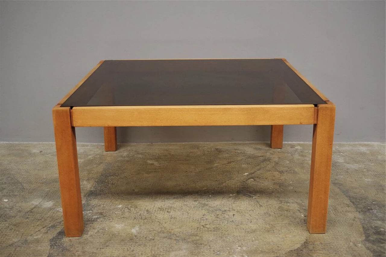 Low table with smoked glass top, 1980s 1374861