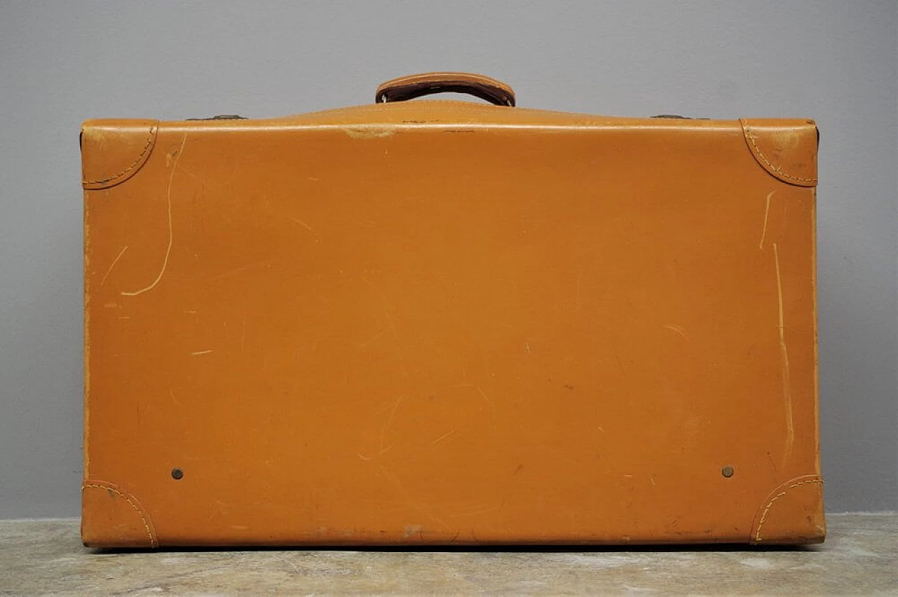 Leather suitcase with iron clasp, 1950s 1374938