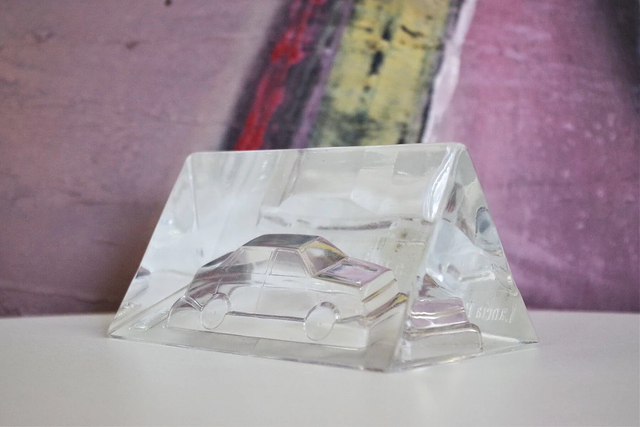 Fermacarte di Lancia Prisma in cristallo di Murano, anni '80 1374981