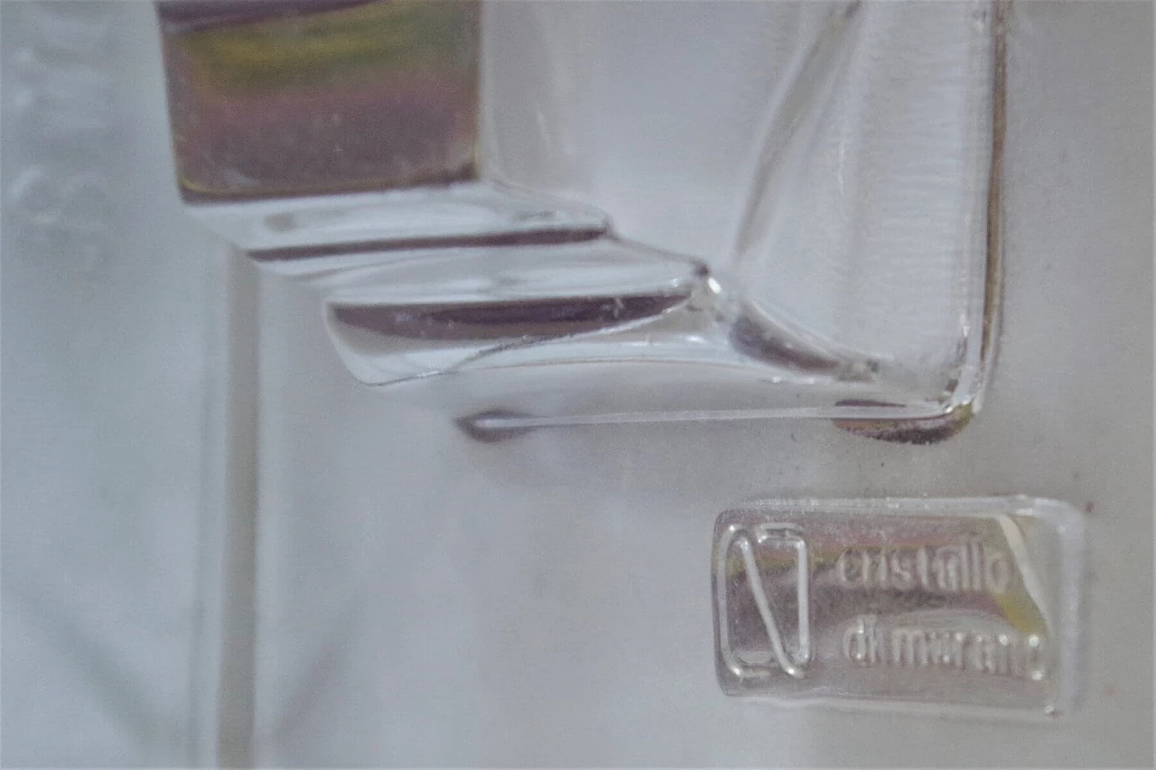 Fermacarte di Lancia Prisma in cristallo di Murano, anni '80 1374988