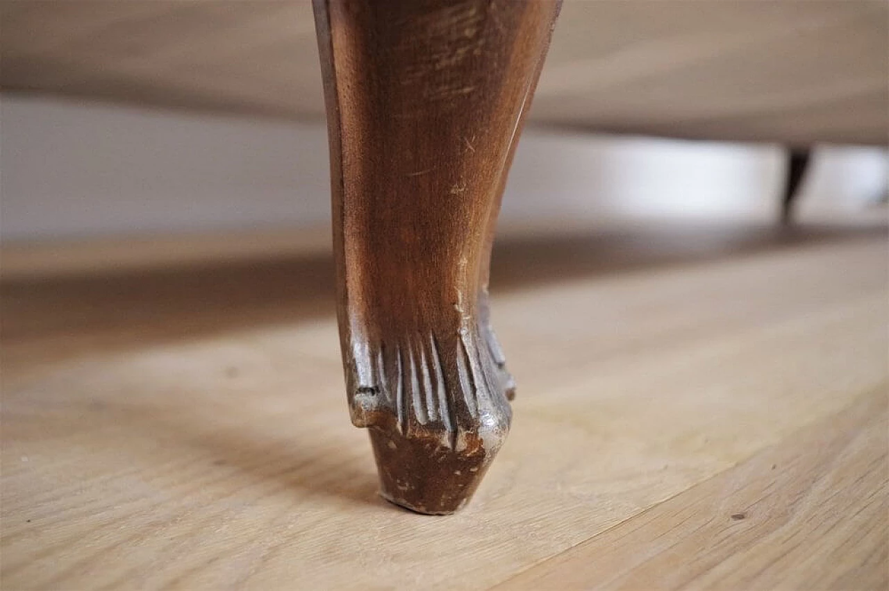 Coppia di poltrone e divano in tessuto damascato, anni '50 1375096