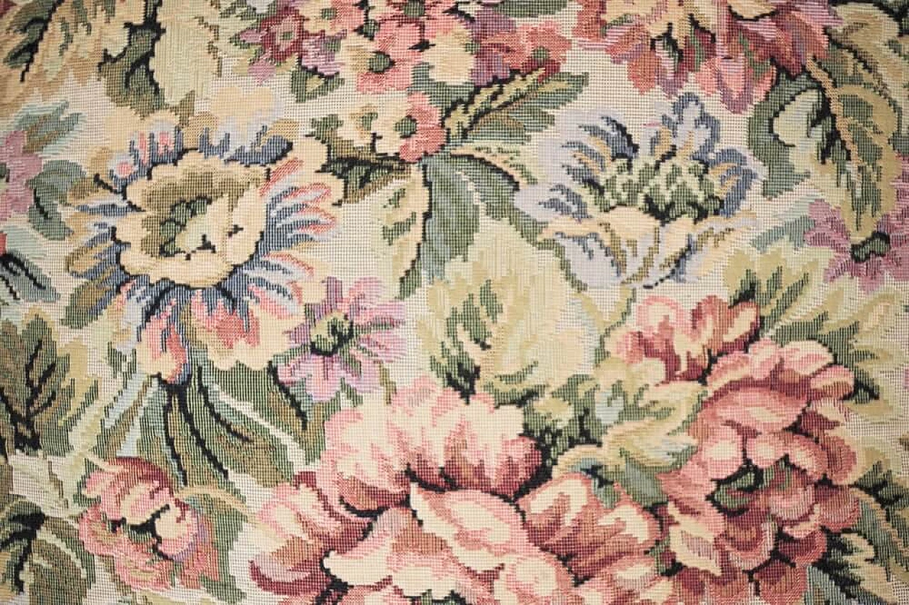 Coppia di poltrone e divano in tessuto damascato, anni '50 1375097