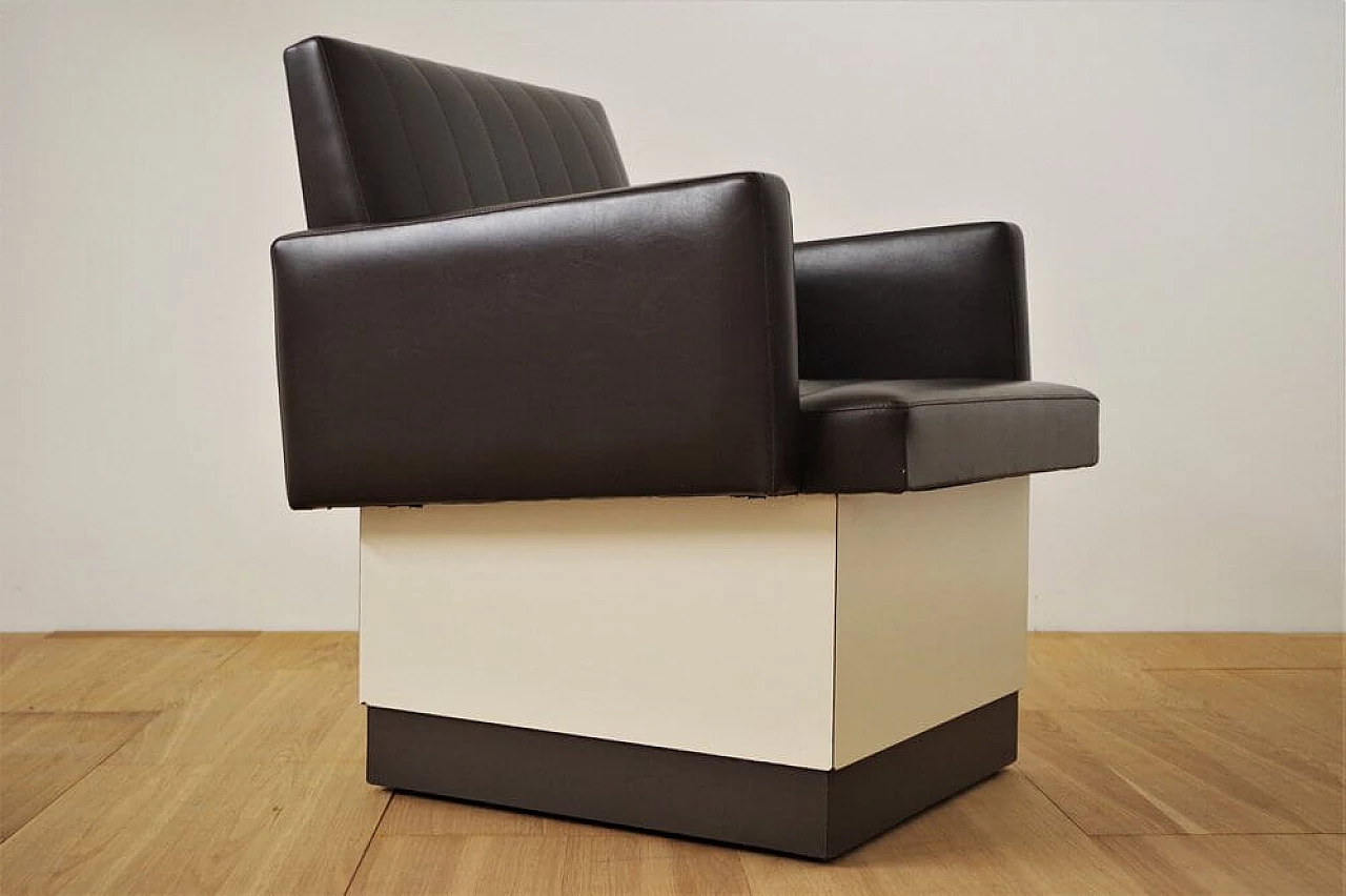 4 poltrone da parrucchiere in finta pelle con casco, anni '70 1375140