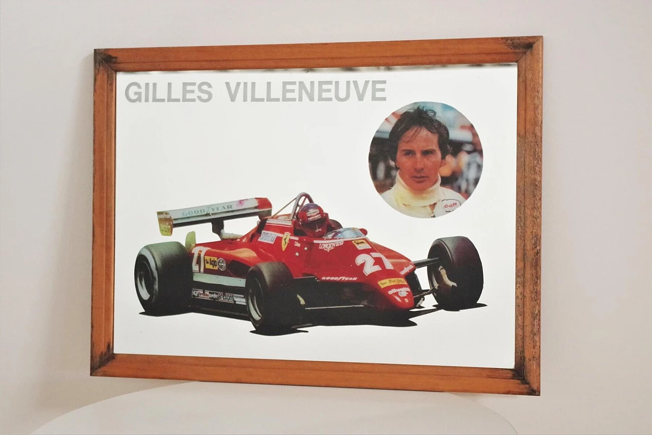Gilles Villenue framed mirror by Ferrari, 1980s 1375232