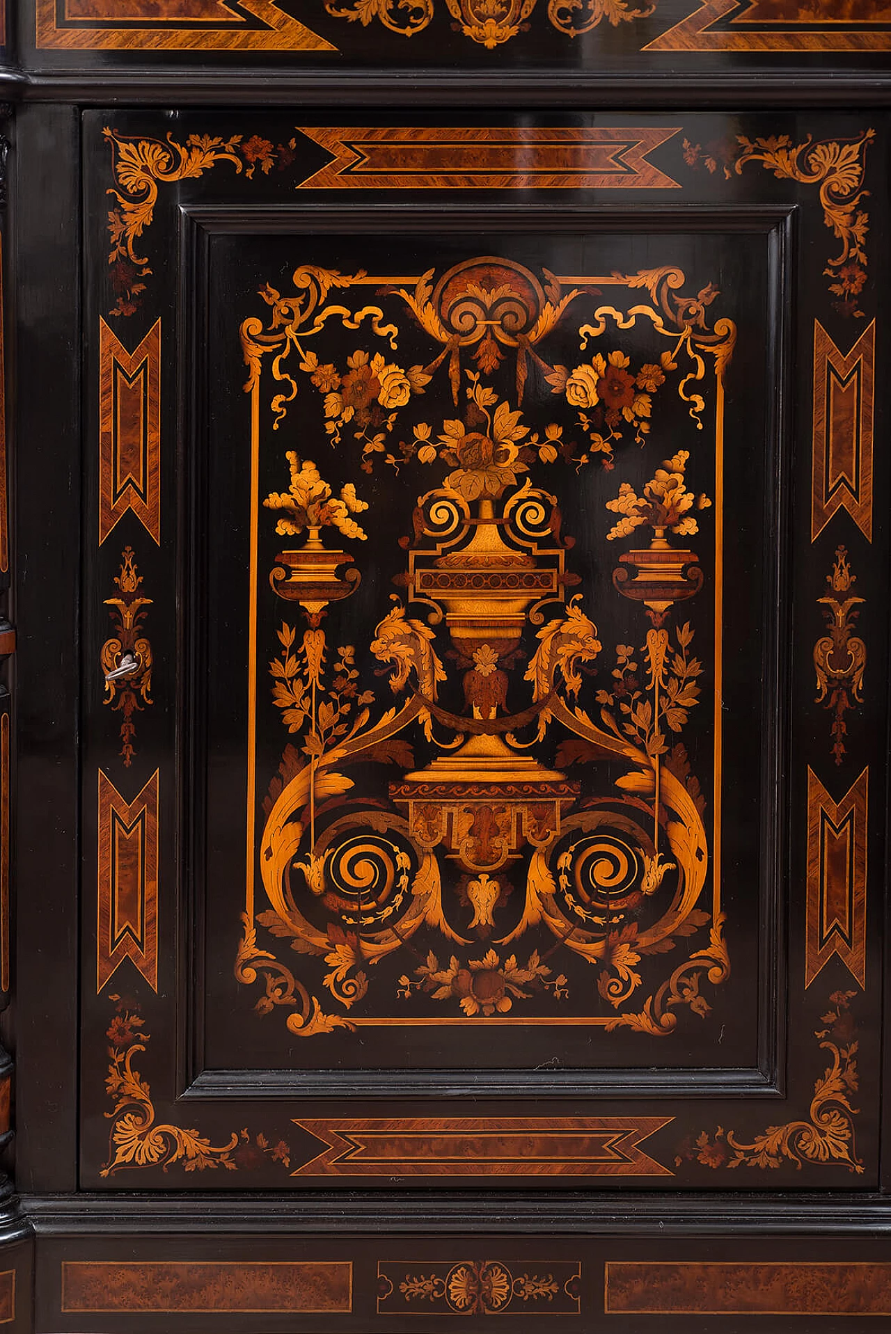 French sideboard Napoleon III in exotic precious woods, '800 1375239