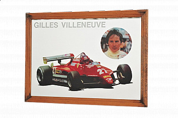 Gilles Villenue framed mirror by Ferrari, 1980s