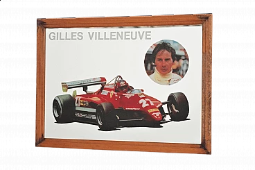 Gilles Villenue framed mirror by Ferrari, 1980s