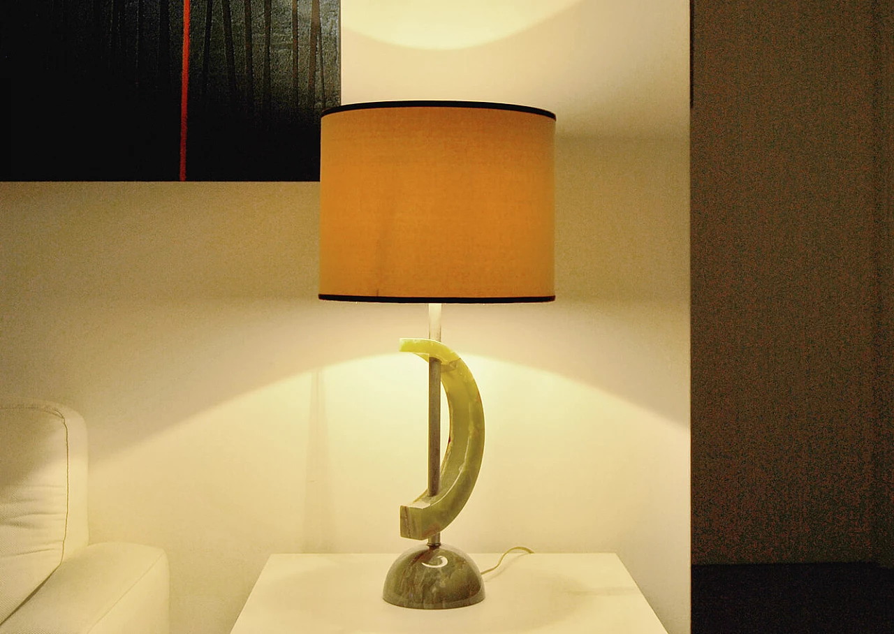 Table lamp in onyx, 70s 1375314
