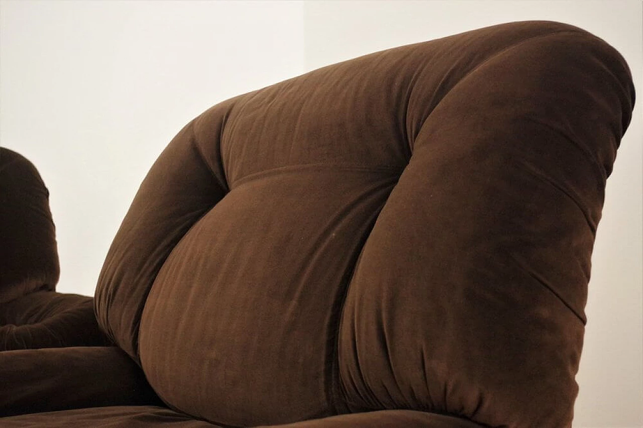 5 poltrone Panarea modulari in ciniglia di Lev & Lev, anni '70 1375640