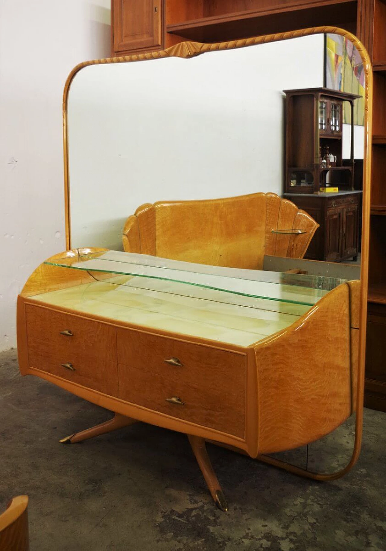 Walnut-root bedroom furniture by Osvaldo Borsani, 1950s 1375708