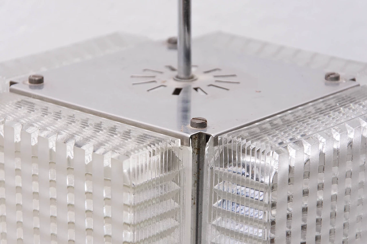 Coppia di pendenti in vetro pressato per Napako, anni '70 1375916