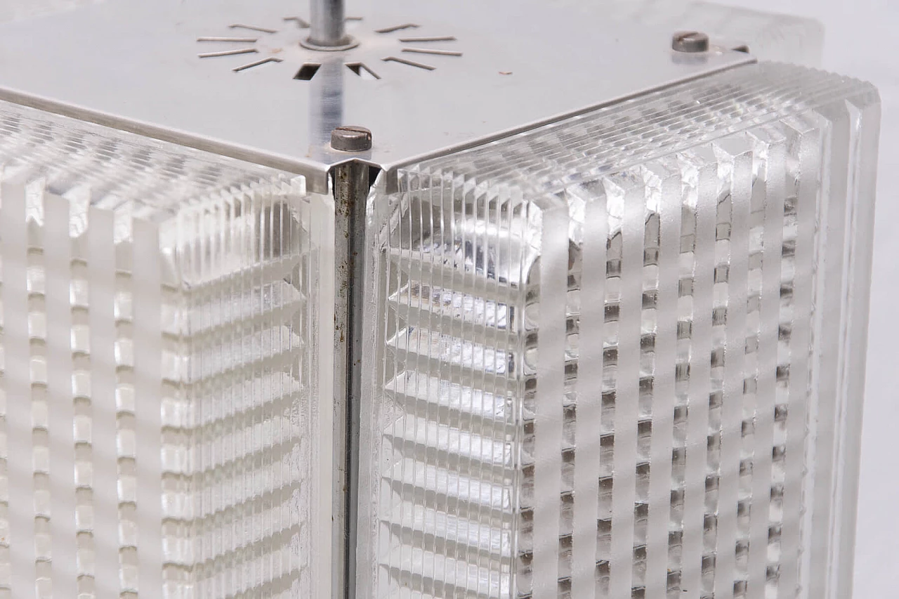 Coppia di pendenti in vetro pressato per Napako, anni '70 1375917