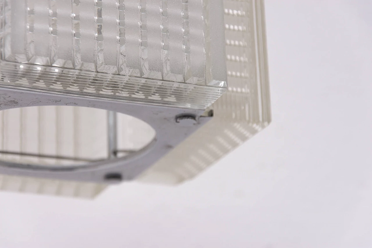 Coppia di pendenti in vetro pressato per Napako, anni '70 1375919