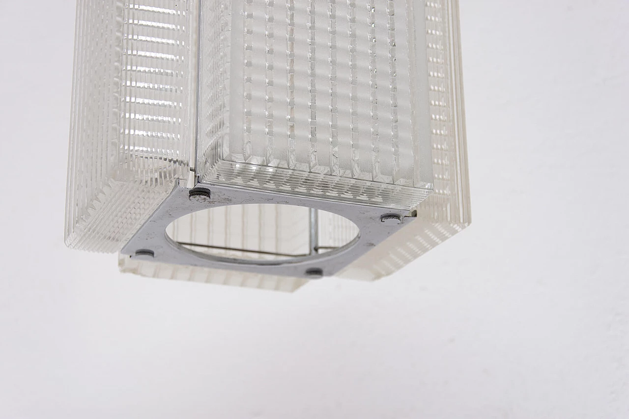 Coppia di pendenti in vetro pressato per Napako, anni '70 1375920