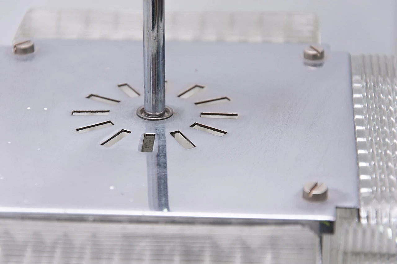 Coppia di pendenti in vetro pressato per Napako, anni '70 1375923